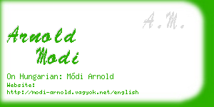 arnold modi business card